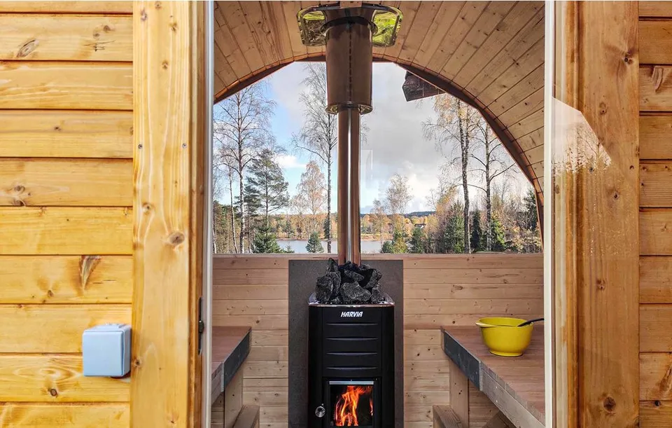 The sauna with a view of nature